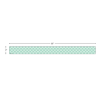 Cool for School Green Checkers Straight Border Trim*