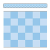 Cool for School Blue Checkers Straight Border Trim*