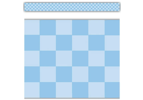 Teacher Created Resources Cool for School Blue Checkers Straight Border Trim*