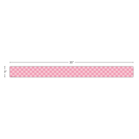 Cool for School Pink Checkers Straight Border Trim*