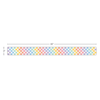 Cool for School Checkers Straight Border Trim