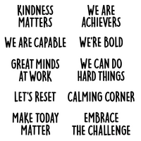 Core Decor Mindset Motivation Punch-Out Phrases