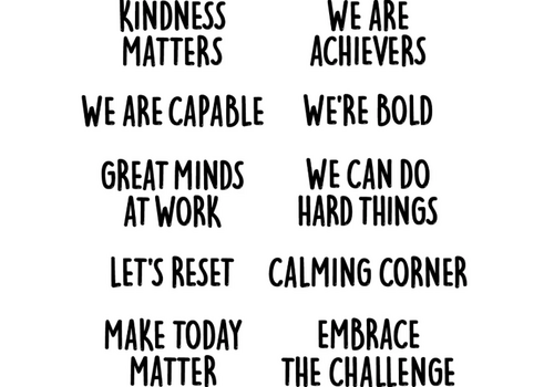 Creative Teaching Press Core Decor Mindset Motivation Punch-Out Phrases