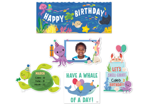 Creative Teaching Press Sea Friends Happy Birthday Mini Bulletin Board*