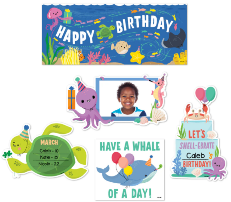 Sea Friends Happy Birthday Mini Bulletin Board*