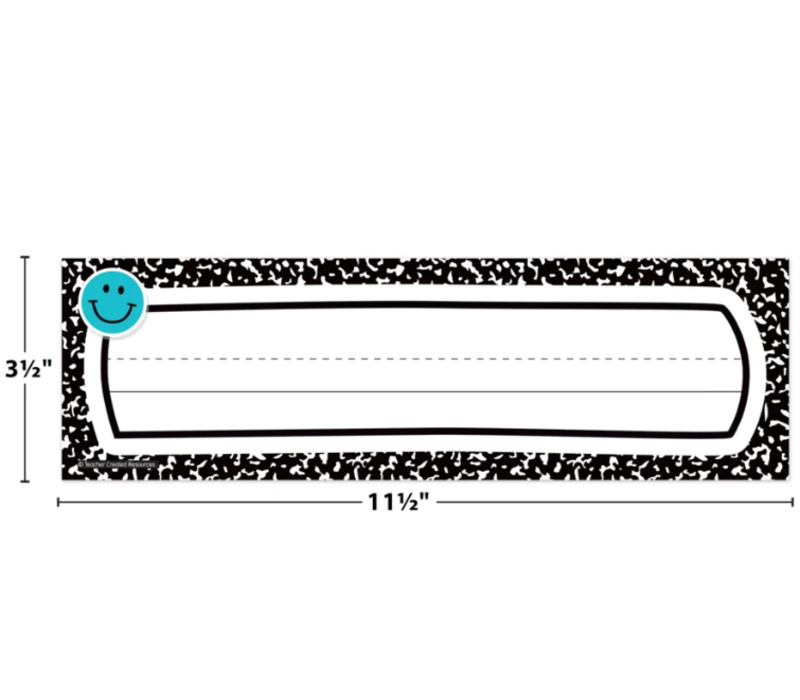 Cool for School Composition Flat Name Plates*