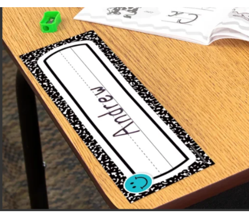 Cool for School Composition Flat Name Plates*
