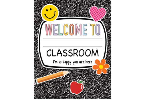 Teacher Created Resources Cool for School Composition Welcome Chart*