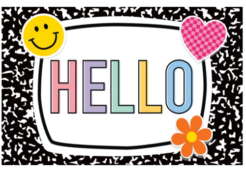 Teacher Created Resources Cool for School Hello Postcards*