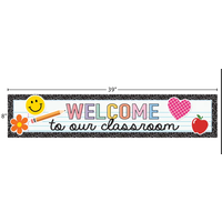 Cool for School Welcome to Our Classroom Banner