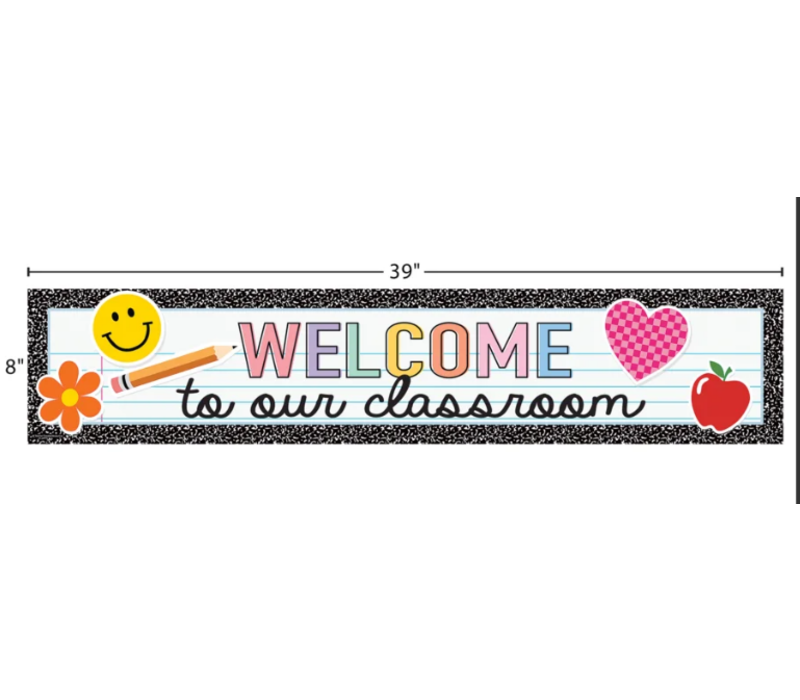 Cool for School Welcome to Our Classroom Banner