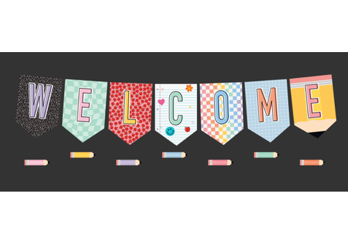 Teacher Created Resources Cool for School Pennants Welcome Bulletin Board*