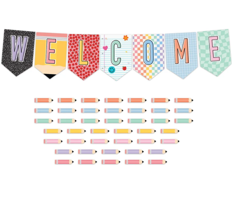 Cool for School Pennants Welcome Bulletin Board*