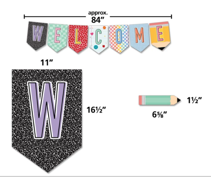 Cool for School Pennants Welcome Bulletin Board*