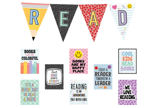 Teacher Created Resources Cool for School Read Pennants Bulletin Board*