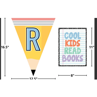 Cool for School Read Pennants Bulletin Board*