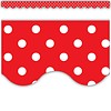 Teacher Created Resources Red Polka Dots Scalloped Border Trim