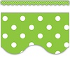 Teacher Created Resources Lime Polka Dots Scalloped Border Trim