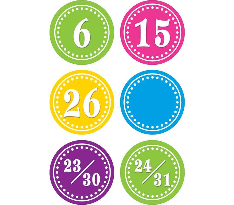 Bright Circles Calendar Days*