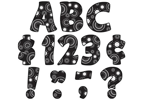 Teacher Created Resources Crazy Circles Funtastic 4" Letters Uppercase Pack