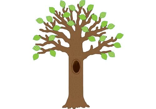 Teacher Created Resources Big Tree with Polka Dot Leaves Bulletin Board