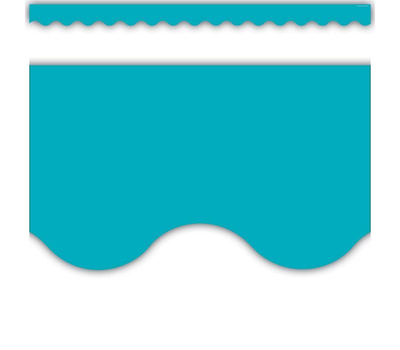 Teal Scalloped Border Trim*