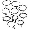 Teacher Created Resources Black & White Speech/Thought Bubbles Accents*