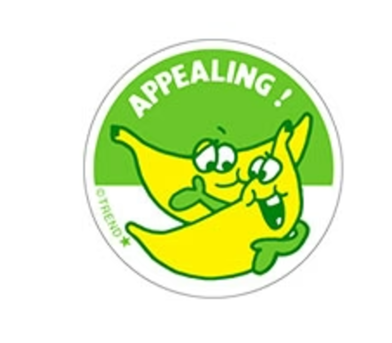 Appealing!, Banana scent Retro Scratch 'n Sniff Stinky Stickers®*