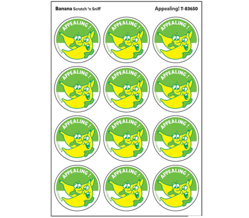 Appealing!, Banana scent Retro Scratch 'n Sniff Stinky Stickers®*