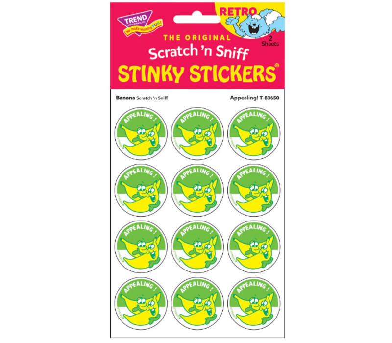 Appealing!, Banana scent Retro Scratch 'n Sniff Stinky Stickers®*