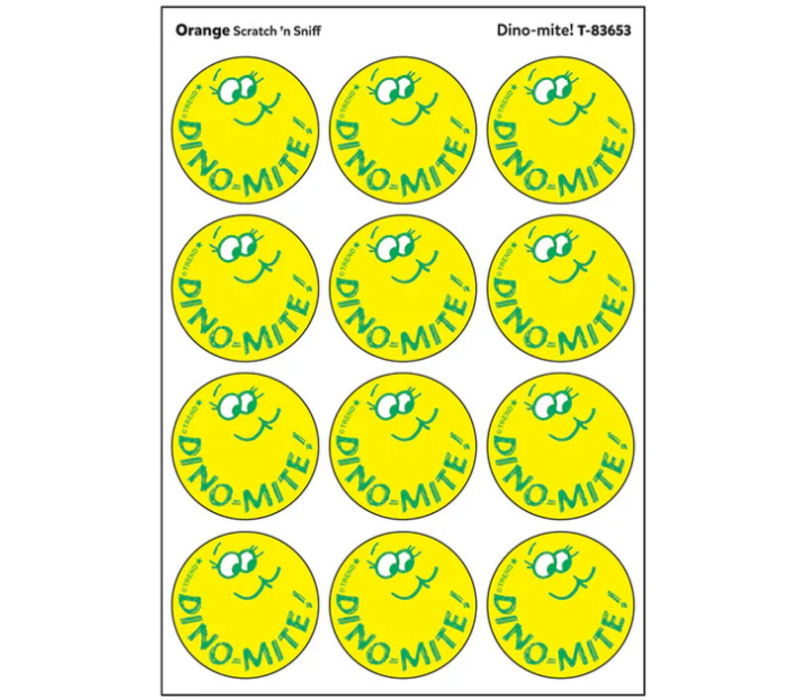 Dino-mite!, Orange scent Retro Scratch 'n Sniff Stinky Stickers®*