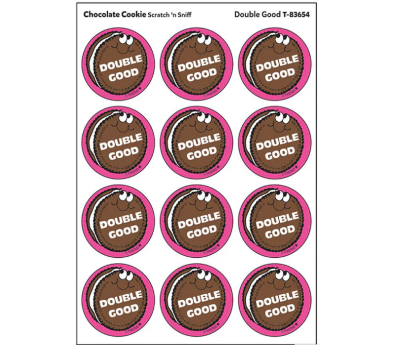 Double Good, Chocolate Cookie scent Retro Scratch 'n Sniff Stinky Stickers®*