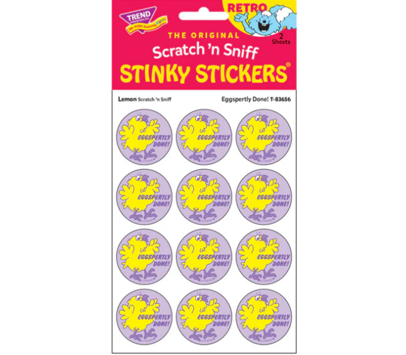 Eggspertly Done!, Lemon scent Retro Scratch 'n Sniff Stinky Stickers®*