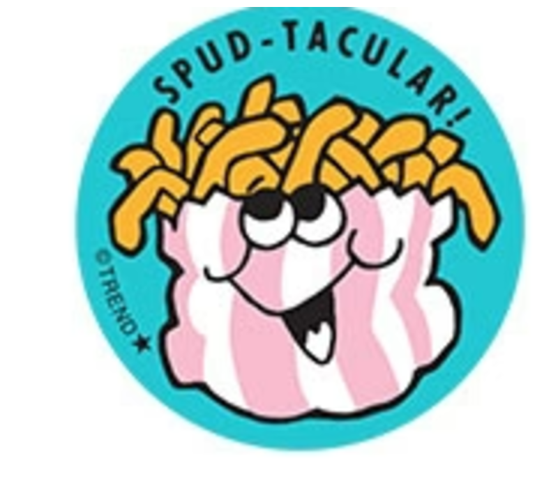 Spud-tacular!, French Fry scent Retro Scratch 'n Sniff Stinky Stickers®*