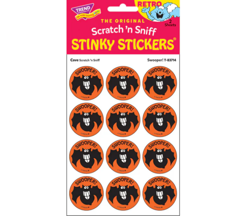 Swooper!, Cave scent Retro Scratch 'n Sniff Stinky Stickers®*