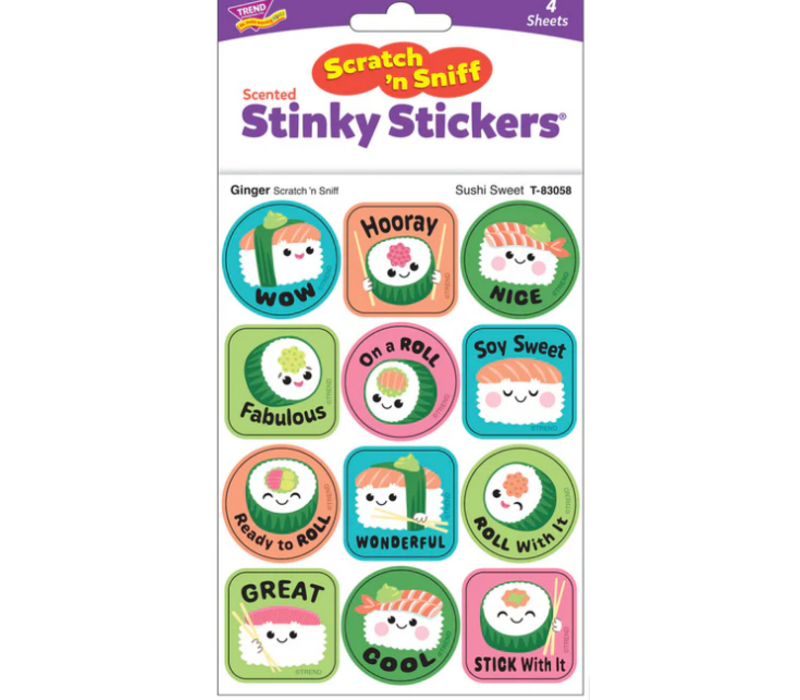 Sushi Sweet, Ginger scent Scratch 'n Sniff Stinky Stickers®*