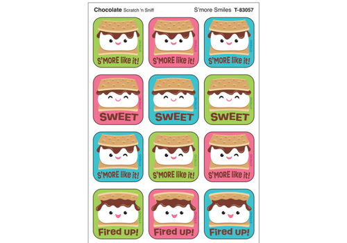 Trend Enterprises S'more Smiles, Chocolate scent Scratch 'n Sniff Stinky Stickers®*