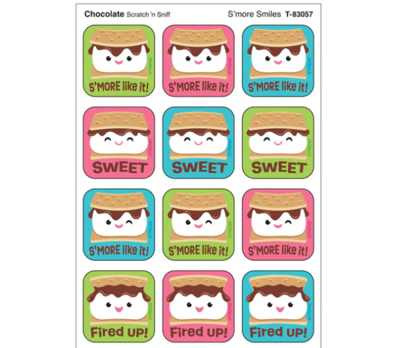 S'more Smiles, Chocolate scent Scratch 'n Sniff Stinky Stickers®*