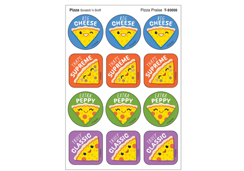 Trend Enterprises Pizza Praise, Pizza scent Scratch 'n Sniff Stinky Stickers®*
