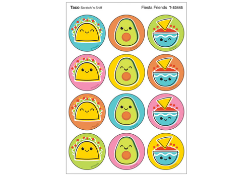 Trend Enterprises Fiesta Friends, Taco scent Scratch 'n Sniff Stinky Stickers®*