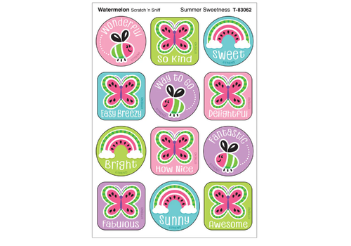 Trend Enterprises Summer Sweetness, Watermelon scent Scratch 'n Sniff Stinky Stickers®*