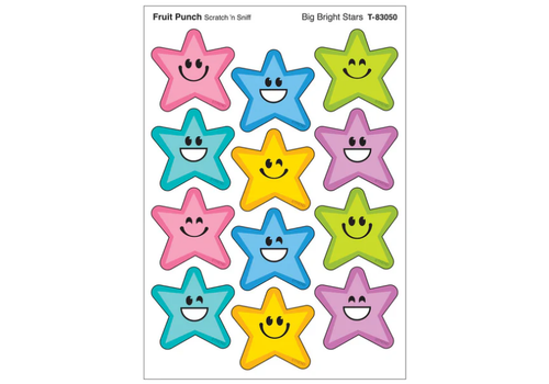 Trend Enterprises Big Bright Stars, Fruit Punch scent Scratch 'n Sniff Stinky Stickers®*