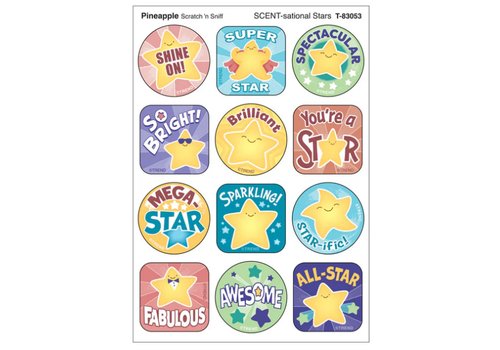 Trend Enterprises SCENT-sational Stars, Pineapple scent Scratch 'n Sniff Stinky Stickers®*