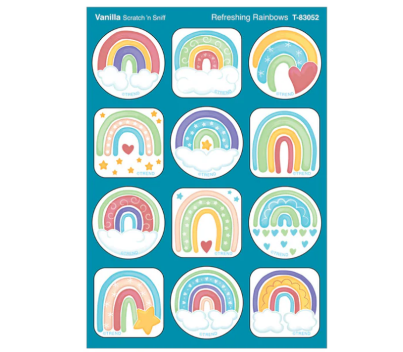 Refreshing Rainbows, Vanilla scent Scratch 'n Sniff Stinky Stickers®*