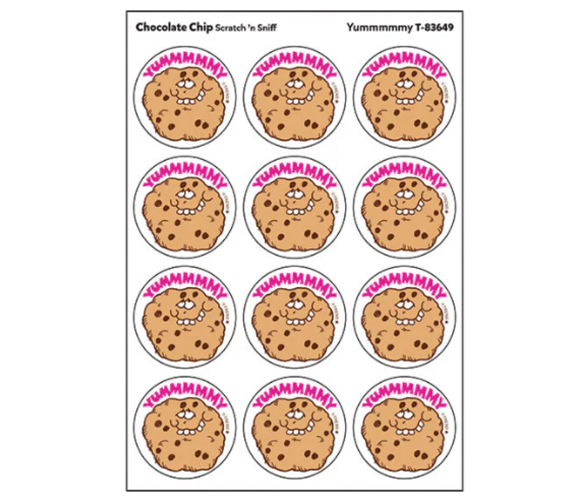 Yummmmmy, Chocolate Chip scent Retro Scratch 'n Sniff Stinky Stickers®*