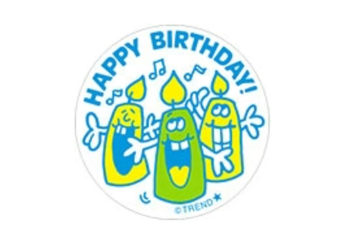 Trend Enterprises Happy Birthday!, Party Time scent Retro Scratch 'n Sniff Stinky Stickers® (D)*