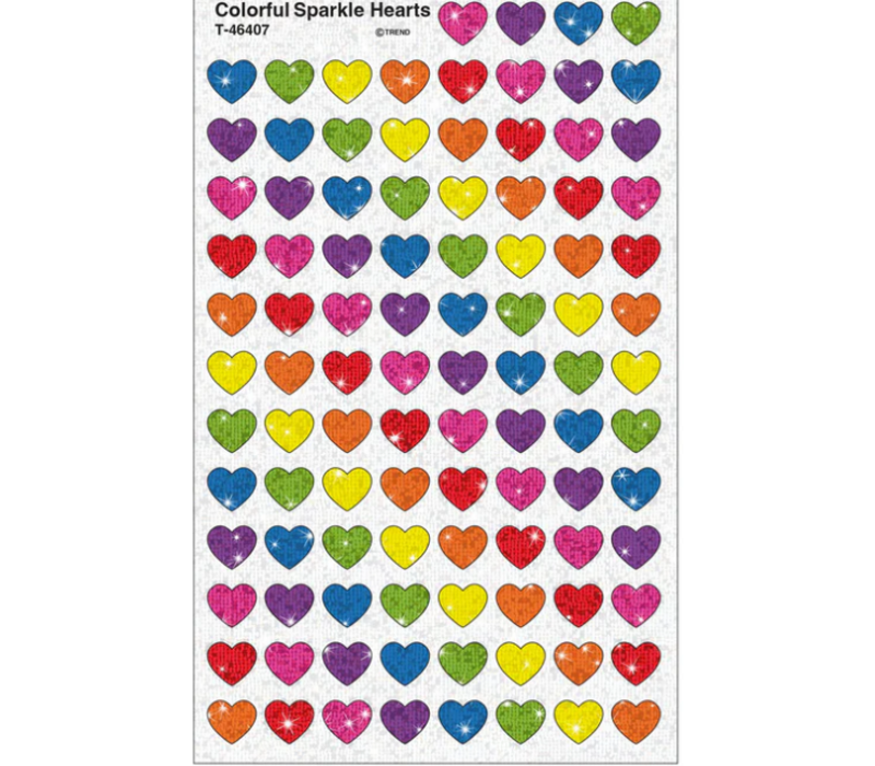 Colorful Hearts superShapes Stickers – Sparkle*