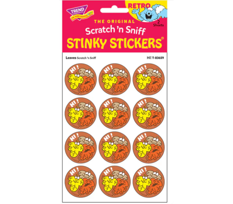 Hi! Leaves scent Retro Scratch 'n Sniff Stinky Stickers®*