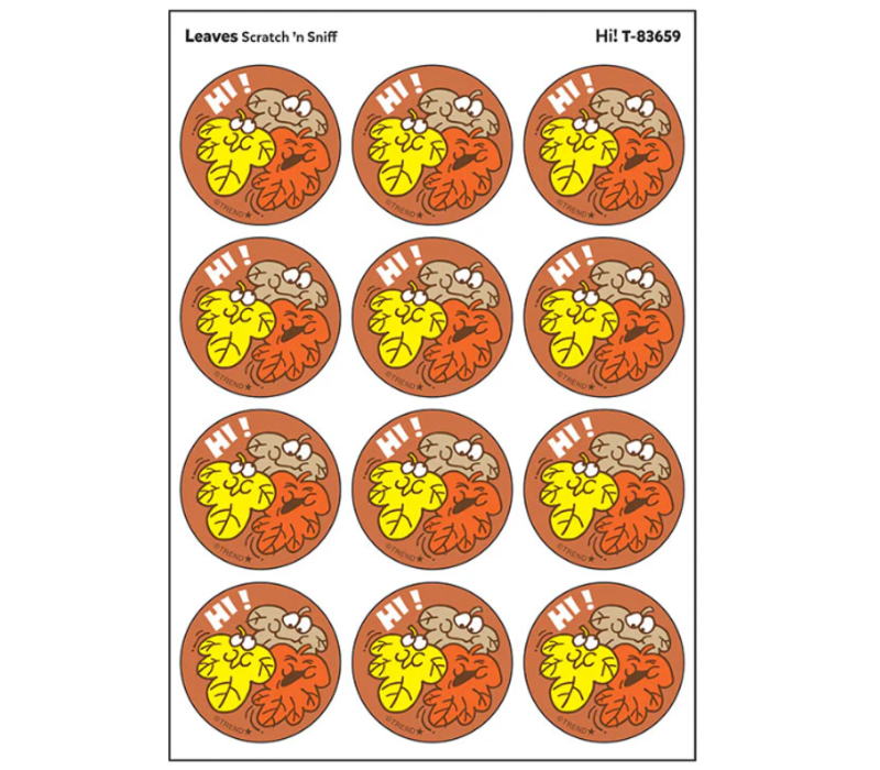 Hi! Leaves scent Retro Scratch 'n Sniff Stinky Stickers®*