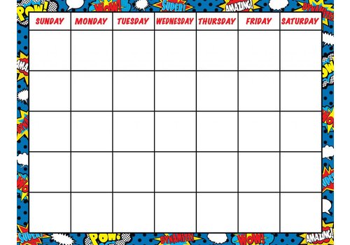 Teacher Created Resources Superhero Calendar Chart